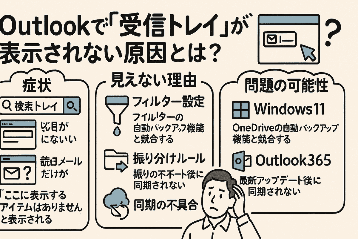 Outlookで「受信トレイ」が表示されない原因とは？
