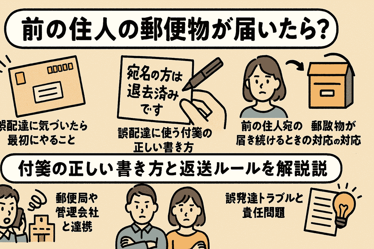 前の住人の郵便物が届いたら？付箋の正しい書き方と返送ルールを完全解説 - oyakudachi’s diary