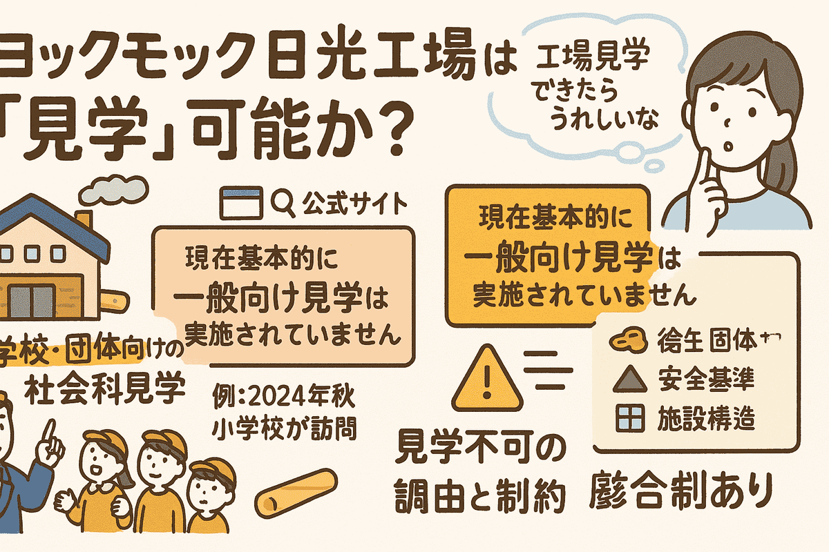 ヨックモック日光工場は「見学」可能か?公式情報の現状