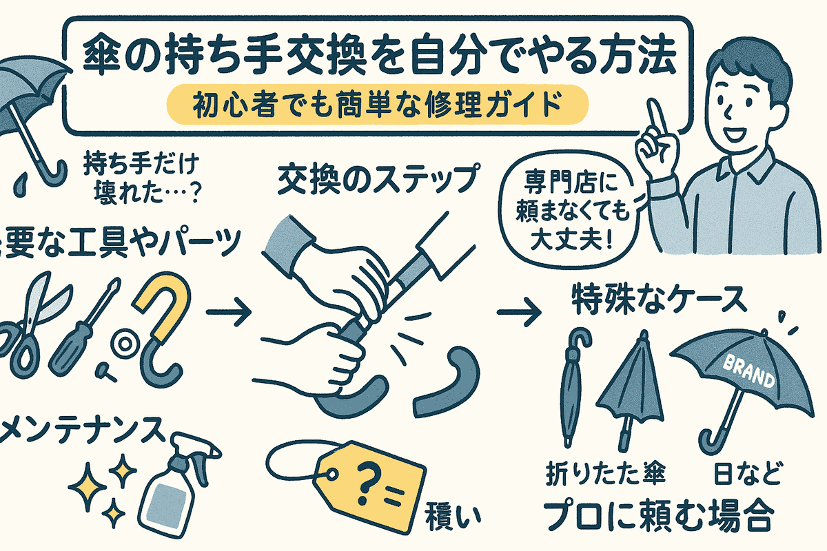 傘の持ち手交換を自分でやる方法｜初心者でも簡単な修理ガイド