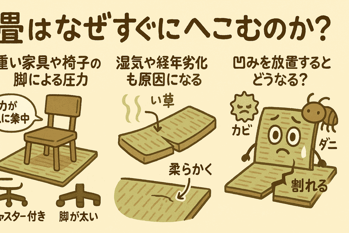 畳はなぜすぐにへこむのか？
