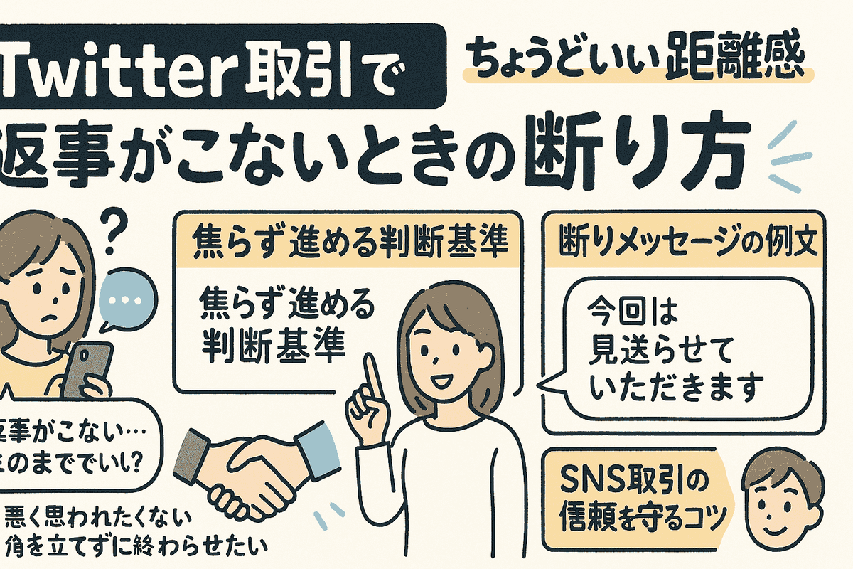 Twitter取引で返事がこないときの正しい断り方｜角を立てずに終わら 