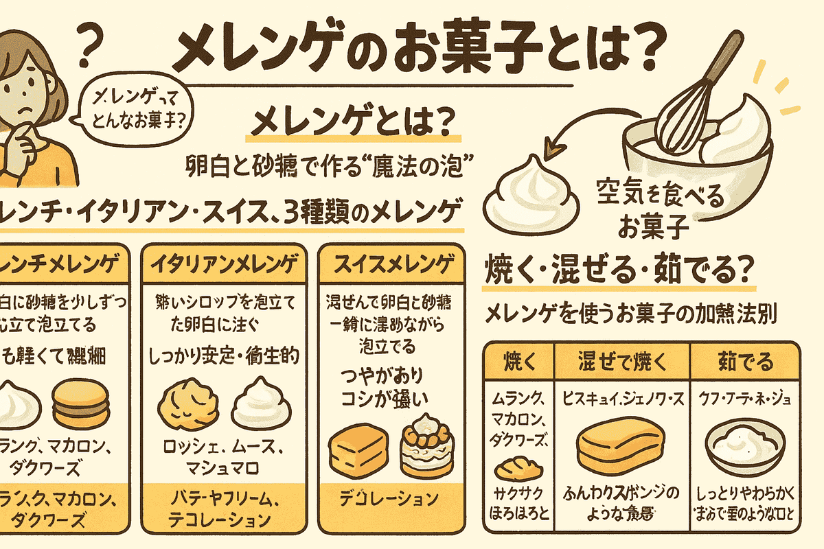 メレンゲのお菓子の名前まとめ｜ムラング・マカロン・ロッシェなど全種類を徹底解説 note’ no naka