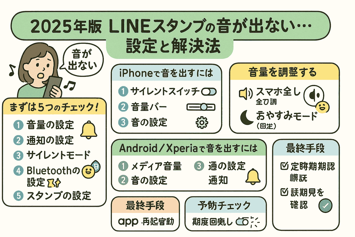line スタンプ 音 が 出 ない