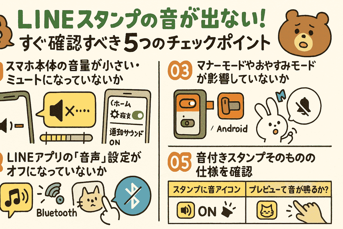 line スタンプ 音 が 出 ない