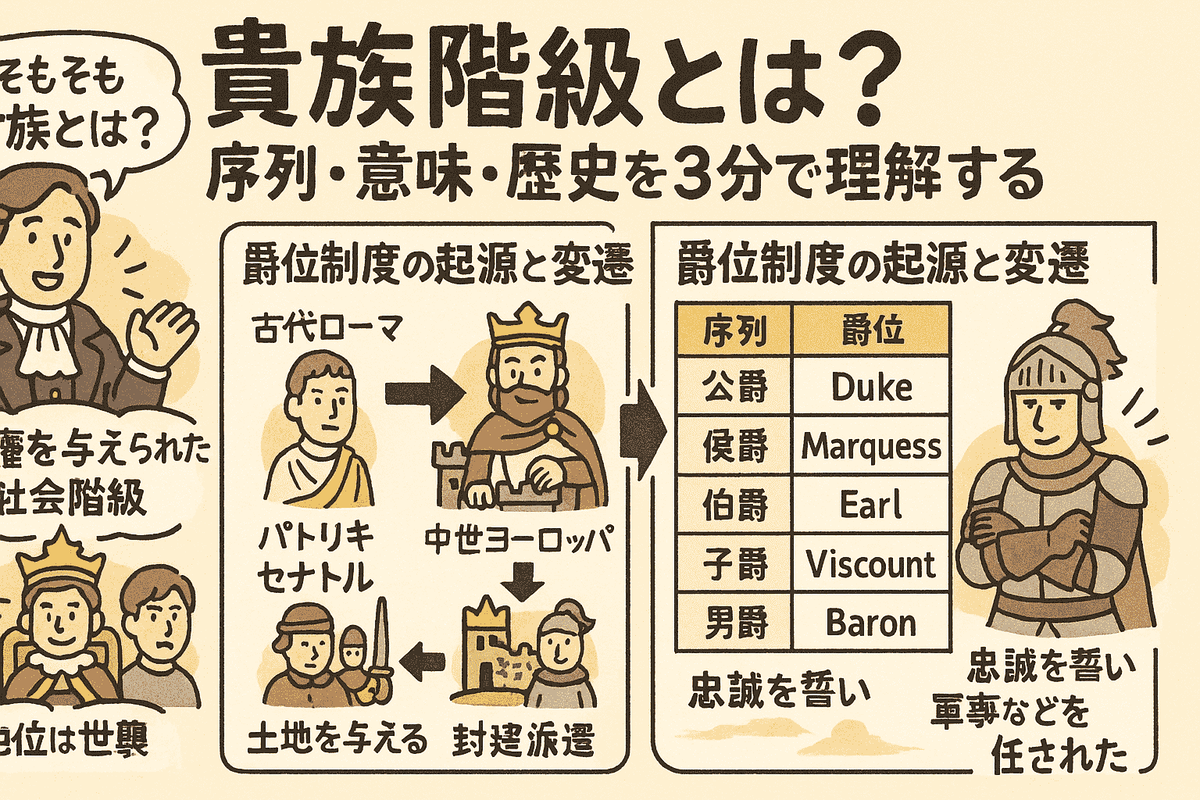 貴族階級 一覧・読み方・英語表記まで完全解説|公爵から男爵までの違いが3分でわかる - note’ no naka