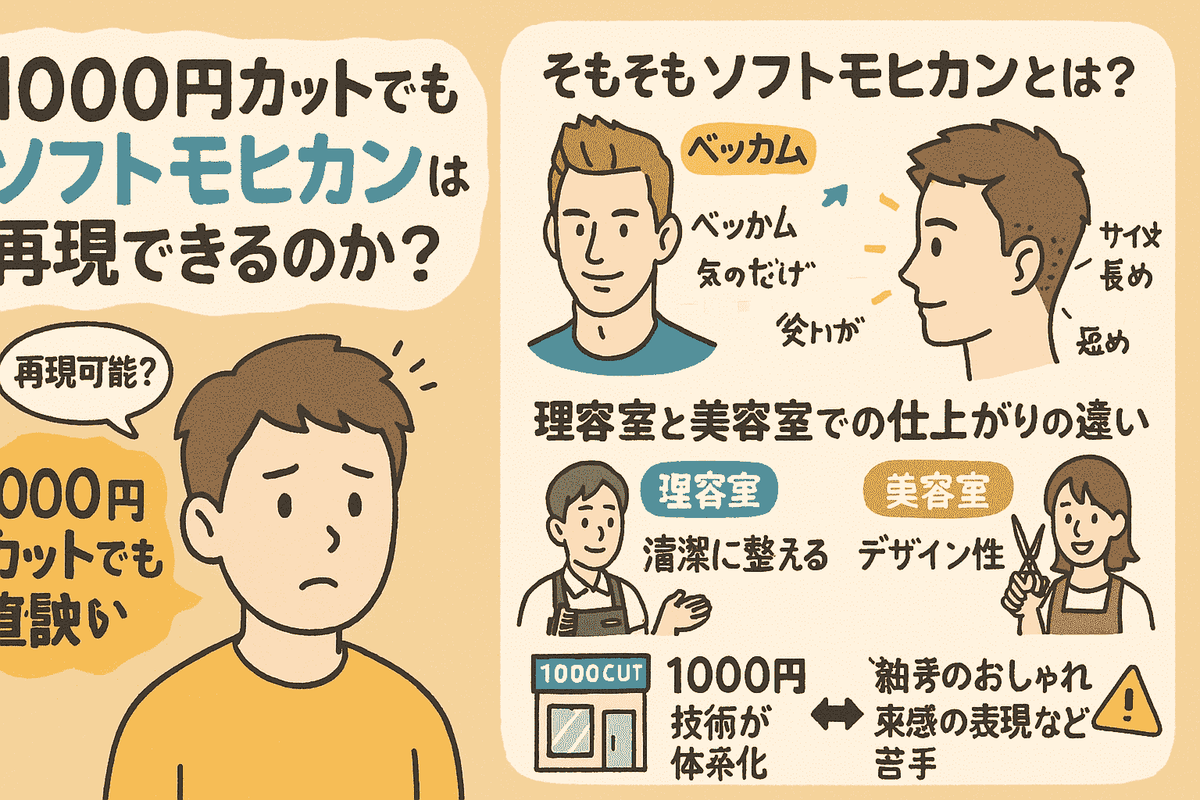 1000円カットでもソフトモヒカンは再現できるのか？