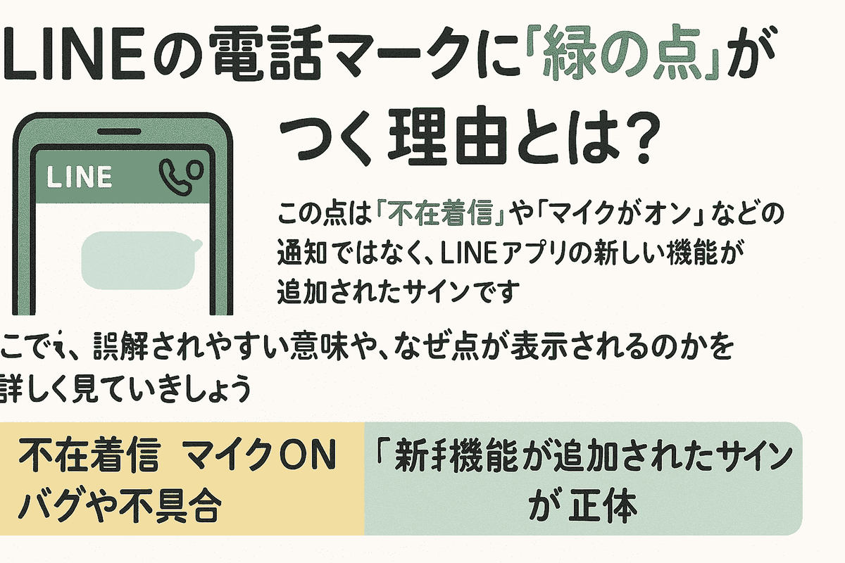 LINEの電話マークに「緑の点」がつく理由とは？