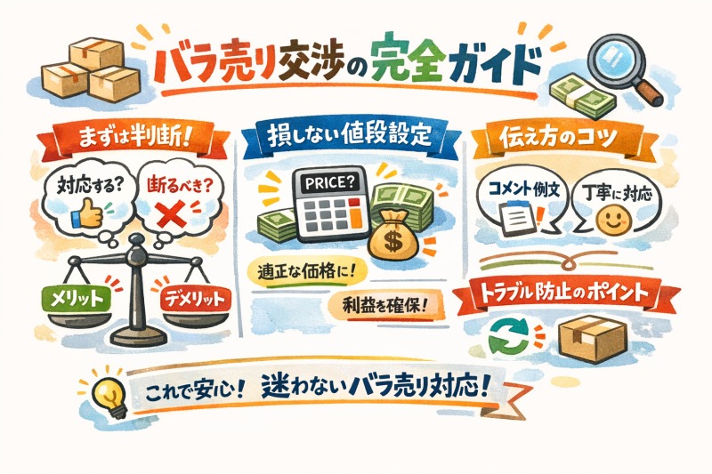メルカリ バラ売り お願いされたら 値段は？損しない決め方と丁寧な