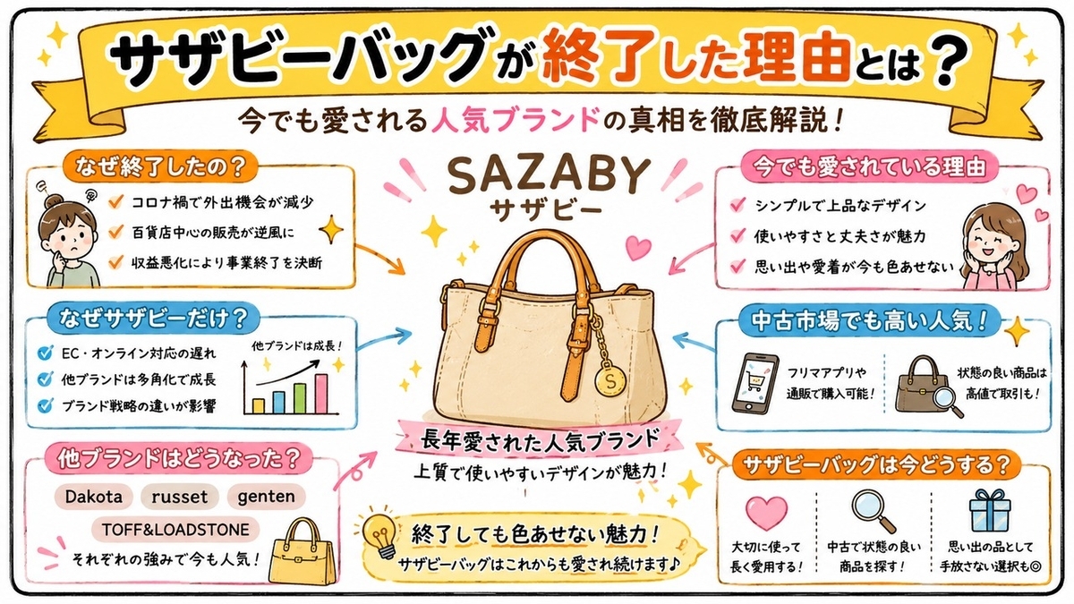 【2026年最新版】サザビーバッグ終了はなぜ？本当の理由と今でも購入する方法を徹底解説