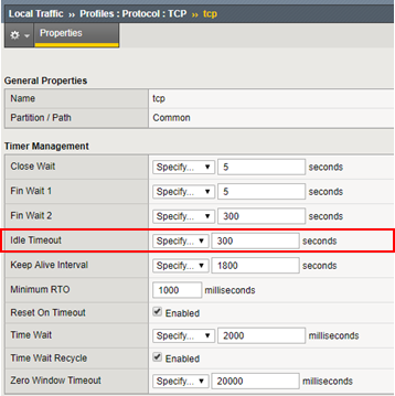 Bigip Profile Tcp のidol Timeoutについて 備忘録 にわかエンジニアが好きなように書く