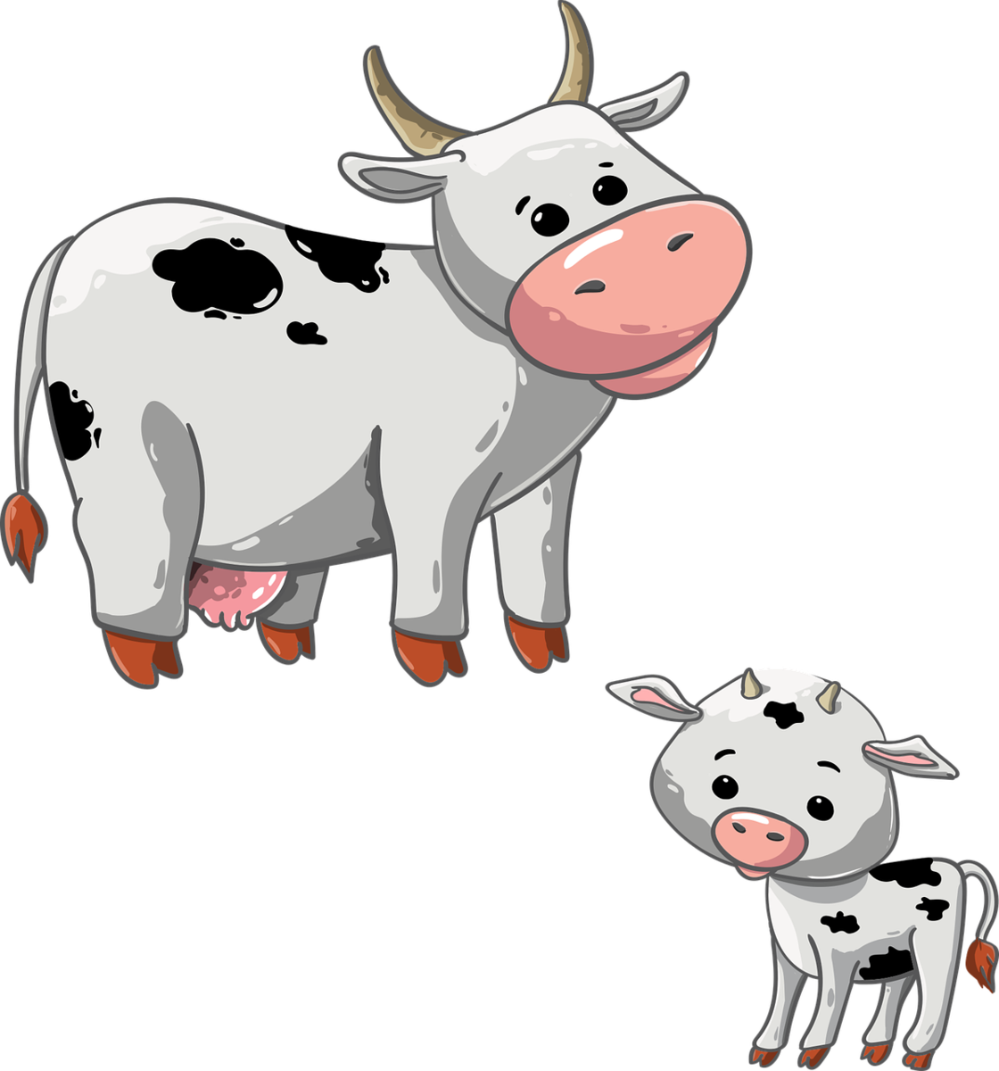 雌牛と子牛