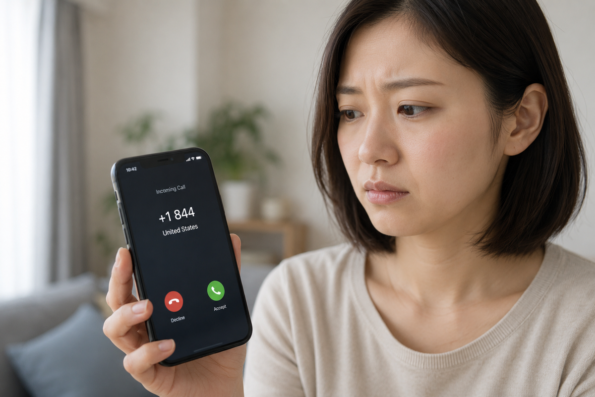 844電話番号は危険？+1-844から電話が来たときの正体・出るべきか