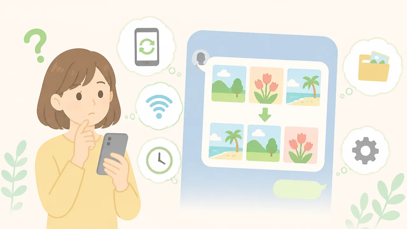 LINEで写真を送る順番を変更する方法と並び方の仕組み