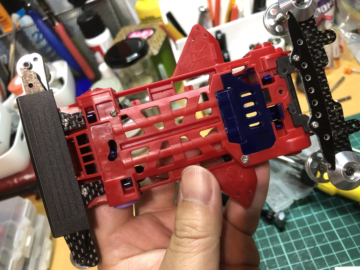 ミニ四駆作ってみた〜その351 「新マシン：片軸をやってみる その5 
