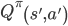 Q^\pi\left(s',a'\right)