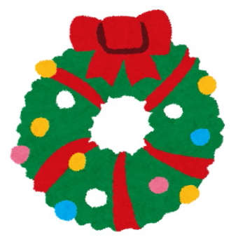 クリスマスリースのイラスト クリスマスリースのイラスト