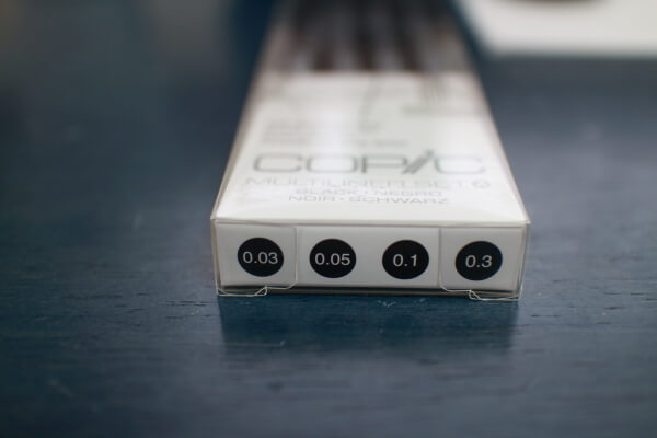 耐水ペン「コピック」４種類