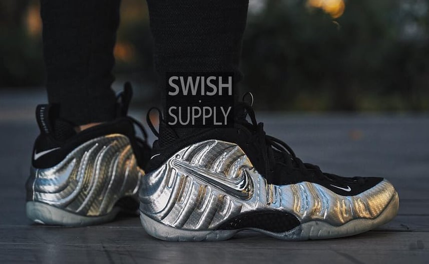 nike air foamposite pro silver