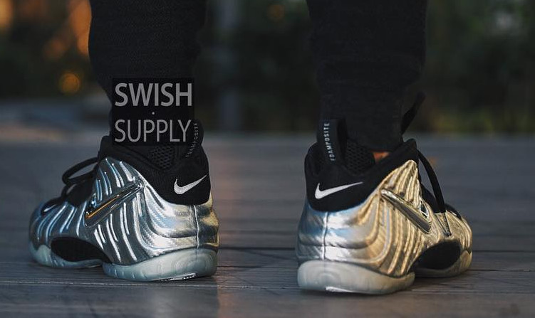 nike air foamposite pro silver