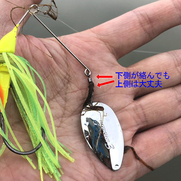 スイベルなら草が絡んでも回る！