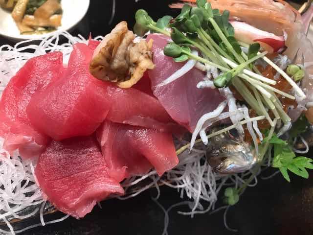 徳多屋のお刺身のアップ