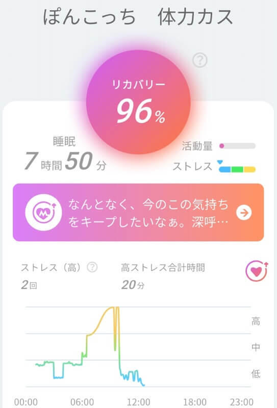 スマートリカバリーリングのデータ