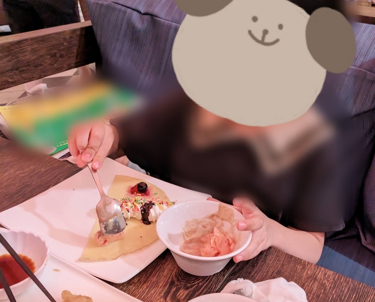 杉乃井ホテル　シーダパレス　食べてみた　我が子　クレープ