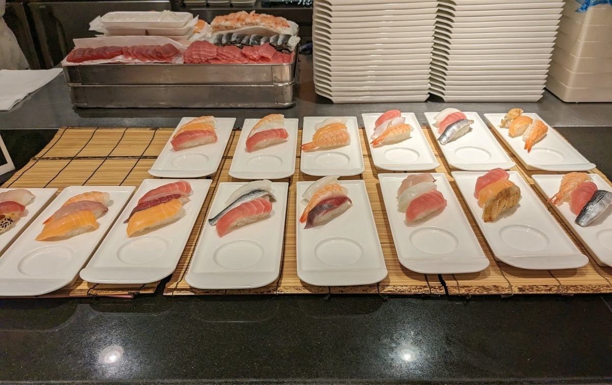 杉乃井ホテル　シーダパレス　ディナー　寿司