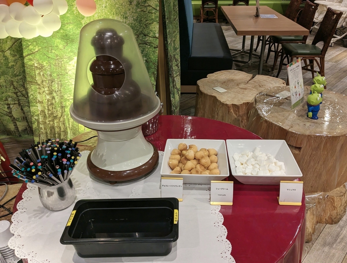 杉乃井ホテル　シーダパレス　ディナー　チョコレートファウンテン