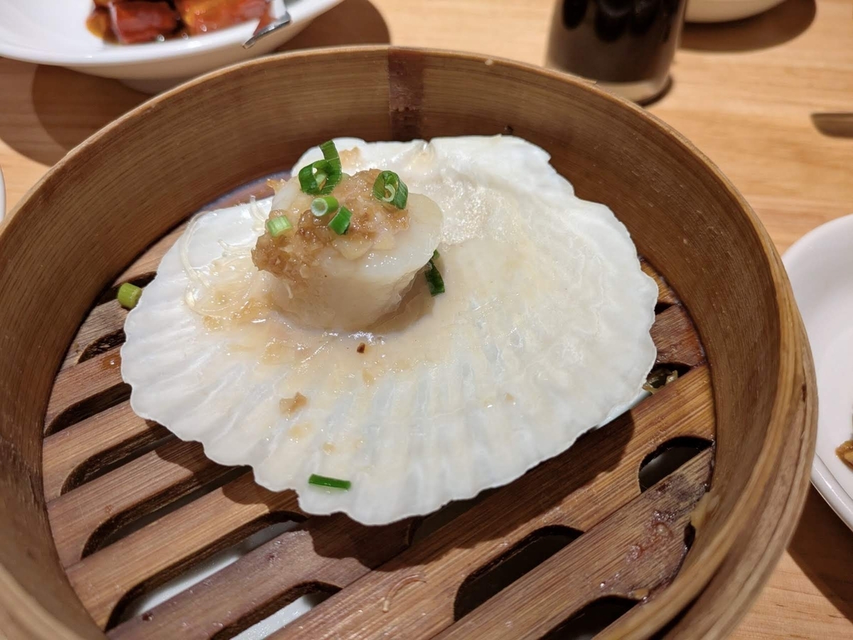昇福楼 @横浜中華街 ~オーダー式食べ放題 小籠包専門店 ホタテのニンニク蒸し