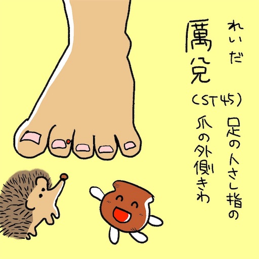 胃経 St 45 厲兌 れいだ しのづかきく お絵かきダイアリー