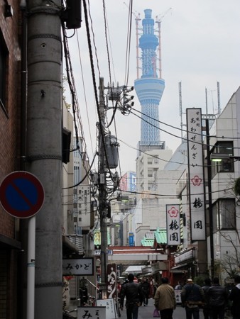 浅草の街角より　スカイツリー