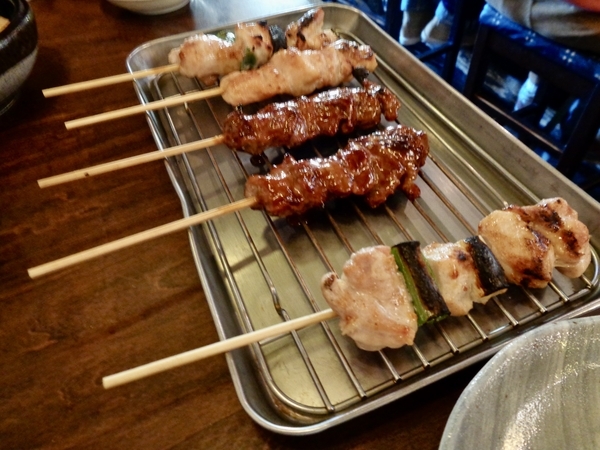 焼き鳥が五本