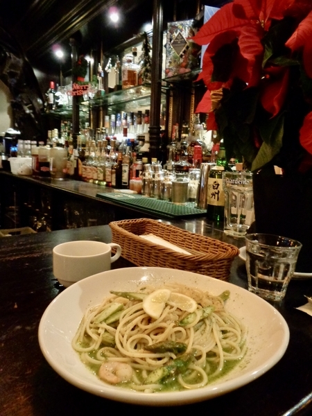 エビとアスパラとレモンのスパゲッティー