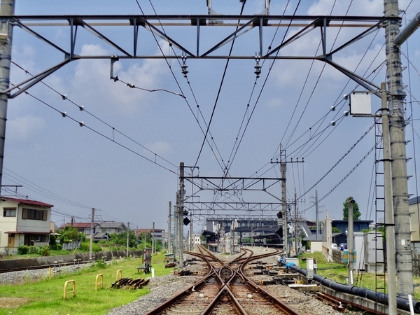 西武秩父駅近くの線路の写真