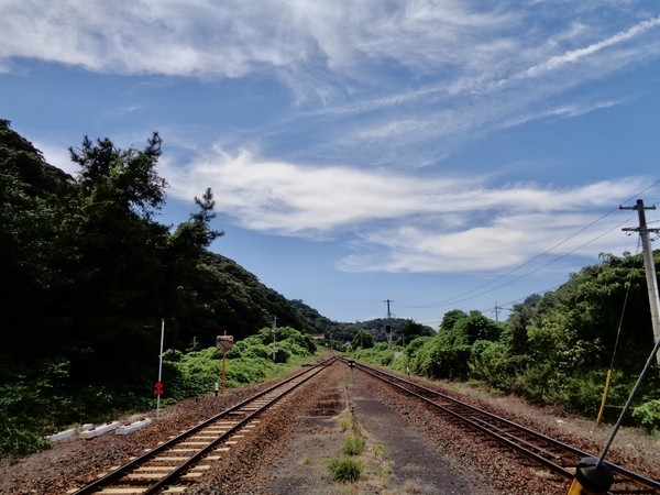 温泉津駅ホームの写真