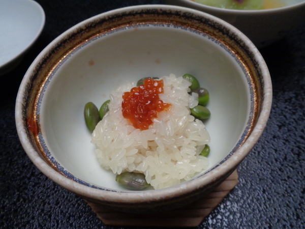枝豆とおこわの写真