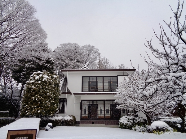 雪の中の小出邸を撮った写真