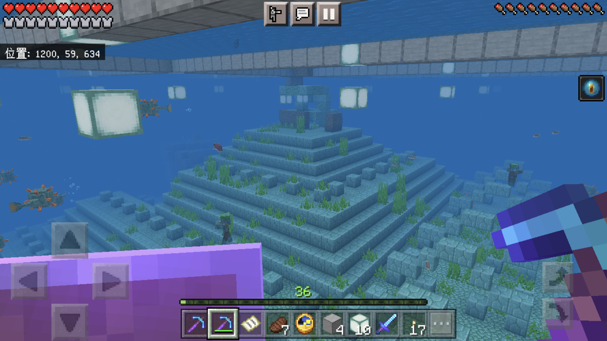 マインクラフト その8 海底神殿の湧き潰しをして簡易ガーディアントラップを作る Poorsleep S Diary