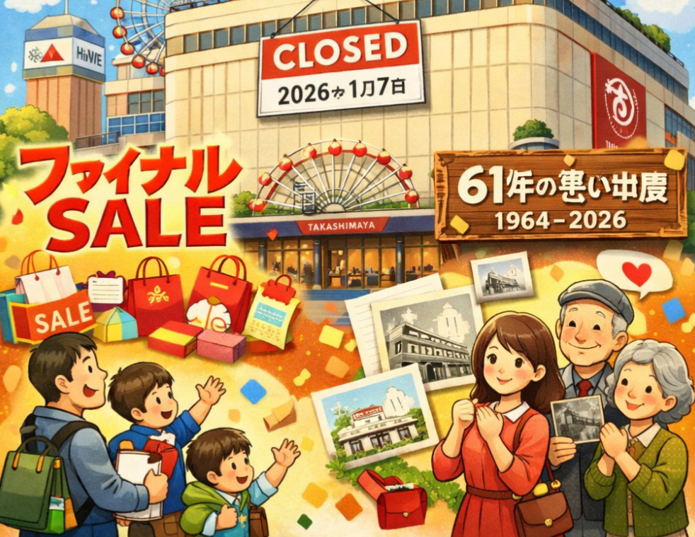 高島屋堺店は2026年1月7日で営業終了へ ファイナルセールと「61年の