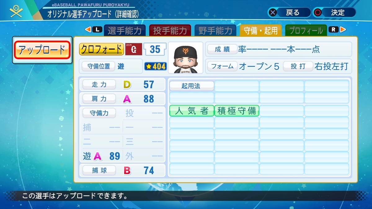 パワプロ再現選手 ブランドン クロフォード 16年 Sf ポッチャマのパワプロmlb査定