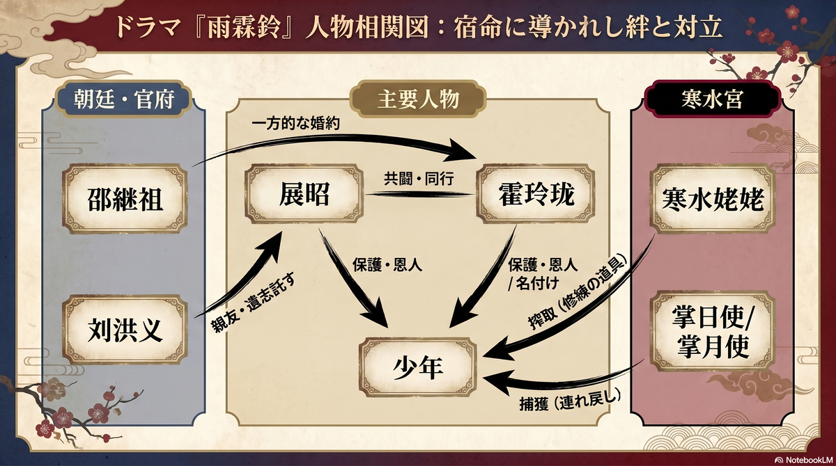 雨霖鈴3話までの相関図