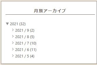 月間アーカイブ/リスト形式