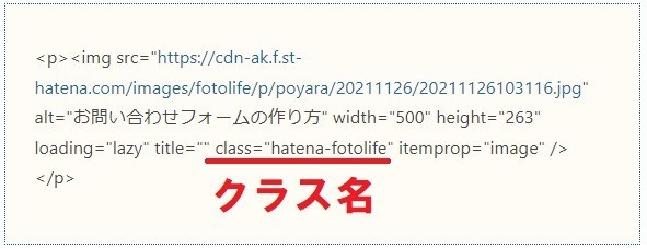 画像のURL/クラス名