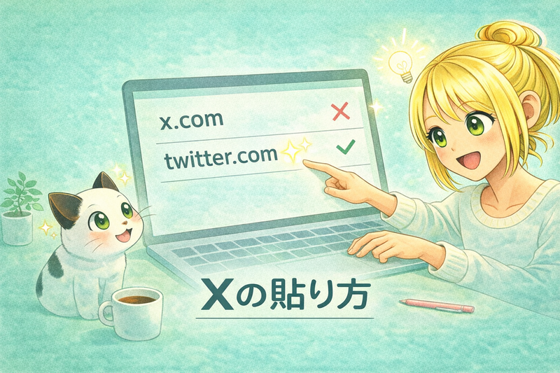 Xの貼り方