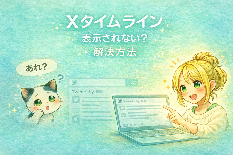Xタイムラインが表示されない原因と対処法