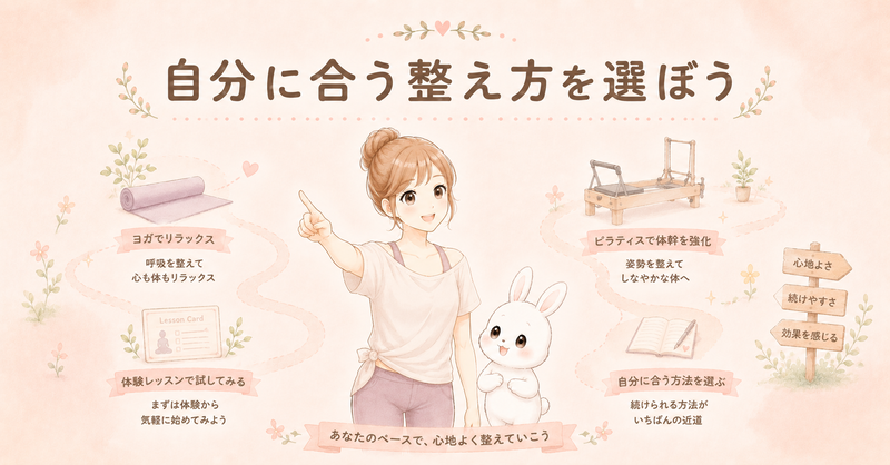 自分に合う整え方を選ぼう