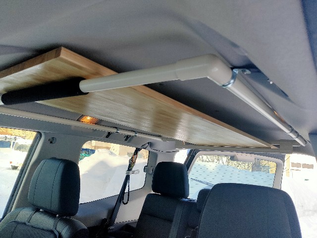 車内収納 イレクターパイプで天井収納 狩猟はじめました