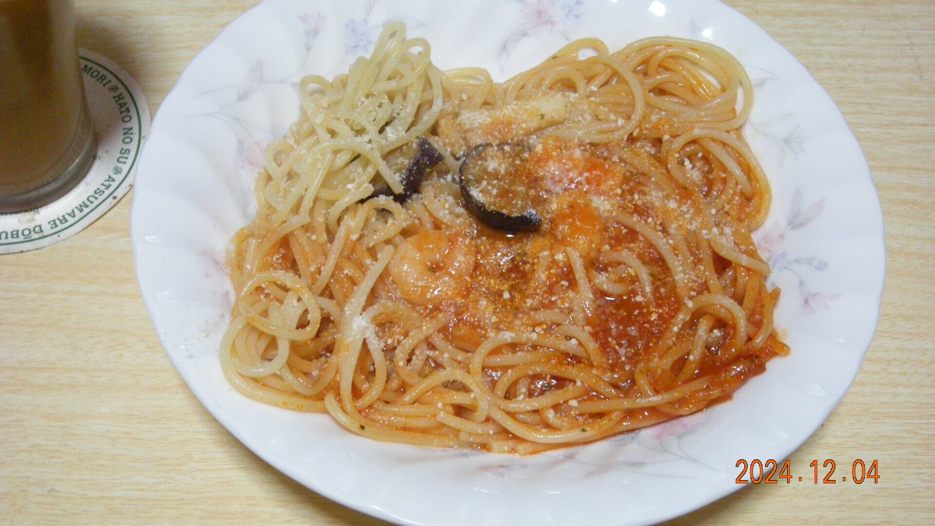 本日の朝食：海の幸ペスカトーレ